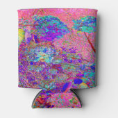 Abstracte Paarse en blauwe hydrangea met magenta Blikjeskoeler (Voorkant)