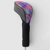 Abstracte Paarse en blauwe hydrangea met magenta Golfheadcover (Schuin)