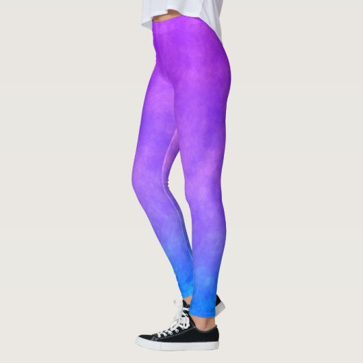 Abstracte Paarse en Blauwe Leggings (Links)
