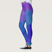 Abstracte Paarse en Blauwe Leggings (Links)