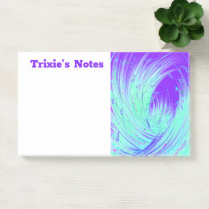 Abstracte Paarse en groene betoverde tuin Post-it® Notes