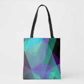 Abstracte Paarse en groene Canvas tas (Voorkant)