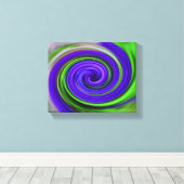 Abstracte Paarse en groene zwembroeken Canvas Afdruk (Insitu (Houten vloer))