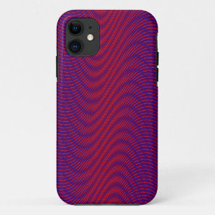 Abstracte Paarse en rode Psychedelische Stripes Tr Case-Mate iPhone Case