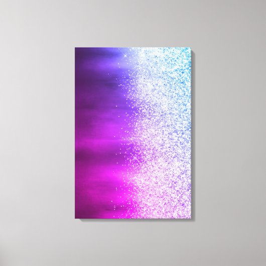 Abstracte Paarse en roze moderne glitterschilderin Canvas Afdruk (Voorkant)