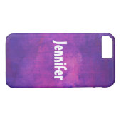 Abstracte Paarse en roze Waterverf Case-Mate iPhone Case (Achterkant (Horizontaal))