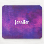 Abstracte Paarse en roze Waterverf Muismat (Voorkant)