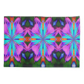 Abstracte Paarse en Turquoise Kaleidoscope Art Kussensloop (Achterkant)