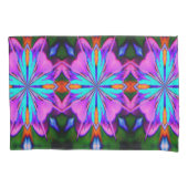 Abstracte Paarse en Turquoise Kaleidoscope Art Kussensloop (Voorkant)