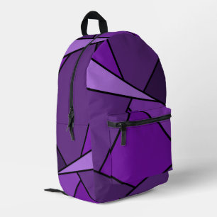 Abstracte Paarse geometrische vormen Bedrukte Rugzak