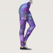 Abstracte Paarse Glow Leggings (Rechts)