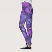 Abstracte Paarse Glow Leggings (Links)