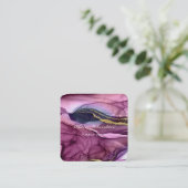 Abstracte Paarse Gold Makeup Artist Vierkante Visitekaartje (Staand voorkant)