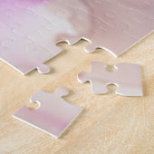 Abstracte paarse, gouden: acrylverf mengen. legpuzzel (Zijkant)