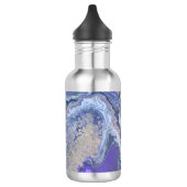 Abstracte paarse & gouden mineraaladers waterfles (Links)