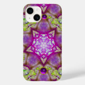 ABSTRACTE PAARSE GREEN FUCHSIA STARS MET GEMSTONEN Case-Mate iPhone CASE (Achterkant)