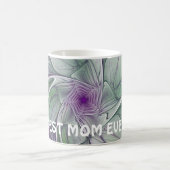 Abstracte Paarse groene bloem Fractal Art Beste ma Koffiemok (Center)