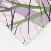 Abstracte paarse groene boomtakken fleece deken (Hoek)