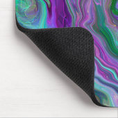 Abstracte Paarse, groene en blauw-vochtige kunst Muismat (Hoek)