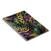 ABSTRACTE PAARSE GROENE GOUDEN MARDI GRAS SPATTEN NOTITIEBOEK (Rechterzijde)