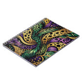 ABSTRACTE PAARSE GROENE GOUDEN MARDI GRAS SPATTEN NOTITIEBOEK (Linkerzijde)