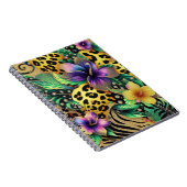 ABSTRACTE PAARSE GROENE GOUDEN MARDI GRAS SPATTEN NOTITIEBOEK (Rechterzijde)