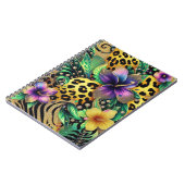 ABSTRACTE PAARSE GROENE GOUDEN MARDI GRAS SPATTEN NOTITIEBOEK (Linkerzijde)