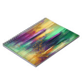 ABSTRACTE PAARSE GROENE GOUDEN MARDI GRAS SPATTEN NOTITIEBOEK (Linkerzijde)