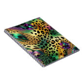 ABSTRACTE PAARSE GROENE GOUDEN MARDI GRAS SPATTEN NOTITIEBOEK (Rechterzijde)