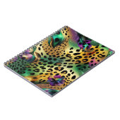 ABSTRACTE PAARSE GROENE GOUDEN MARDI GRAS SPATTEN NOTITIEBOEK (Linkerzijde)