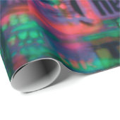 Abstracte Paarse groene rode neon lights Medley Cadeaupapier (Rol Hoek)