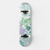 Abstracte Paarse groene verf Skateboard (Voorkant)