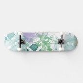 Abstracte Paarse groene verf Skateboard (Horizontaal)
