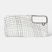 Abstracte Paarse Groene Witte Kromme Stof Samsung Galaxy Hoesje (Achterkant horizontaal)