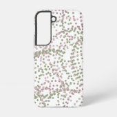 Abstracte Paarse Groene Witte Stippen Samsung Galaxy Hoesje (Achterkant)