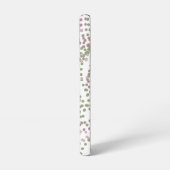 Abstracte Paarse Groene Witte Stippen Samsung Galaxy Hoesje (Linkerkant)