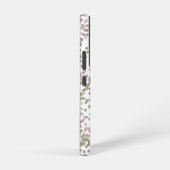 Abstracte Paarse Groene Witte Stippen Samsung Galaxy Hoesje (Rechterkant)