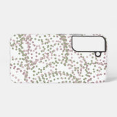 Abstracte Paarse Groene Witte Stippen Samsung Galaxy Hoesje (Achterkant horizontaal)