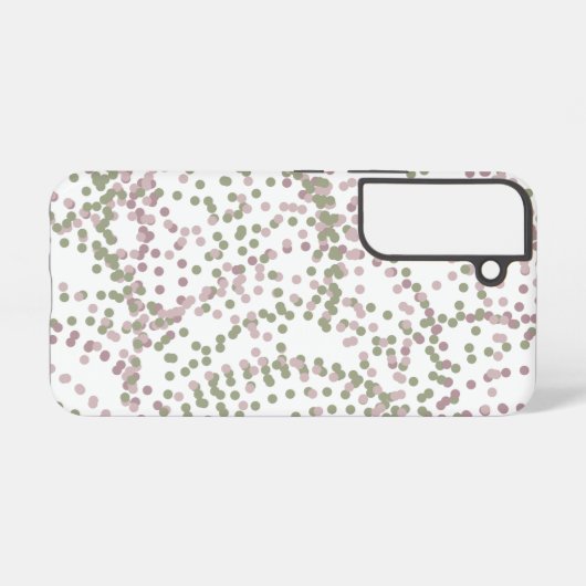 Abstracte Paarse Groene Witte Stippen Samsung Galaxy Hoesje (Achterkant horizontaal)