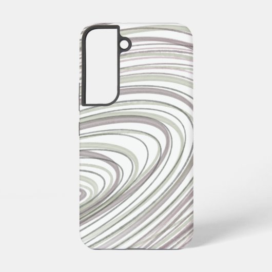 Abstracte Paarse Groene Witte Swirls Samsung Galaxy Hoesje (Achterkant)