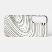 Abstracte Paarse Groene Witte Swirls Samsung Galaxy Hoesje (Achterkant horizontaal)
