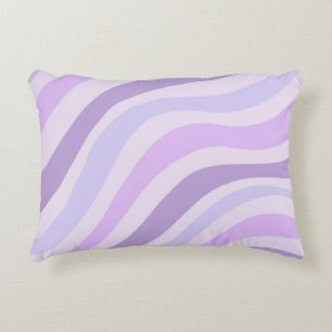 Abstracte Paarse Groovy Stripe Liquid Pattern Accent Kussen
