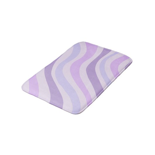 Abstracte Paarse Groovy Stripe Liquid Pattern Badmat (Gekanteld)