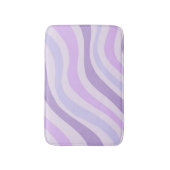 Abstracte Paarse Groovy Stripe Liquid Pattern Badmat (Voorkant Verticaal)