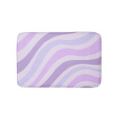 Abstracte Paarse Groovy Stripe Liquid Pattern Badmat (Voorkant)