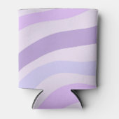 Abstracte Paarse Groovy Stripe Liquid Pattern Blikjeskoeler (Voorkant)