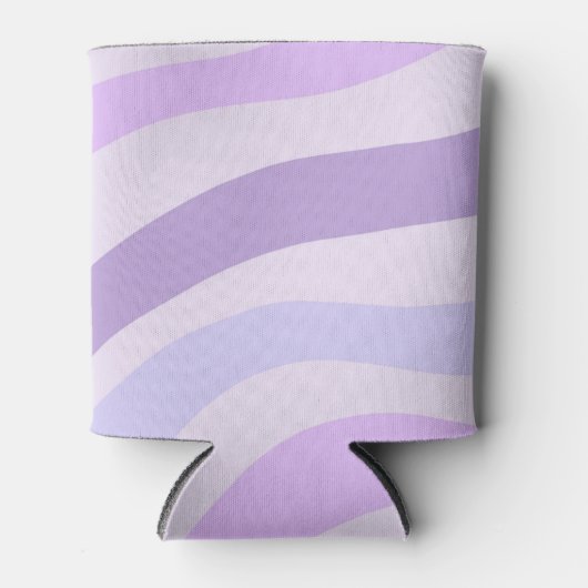 Abstracte Paarse Groovy Stripe Liquid Pattern Blikjeskoeler (Voorkant)