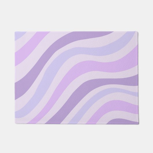 Abstracte Paarse Groovy Stripe Liquid Pattern Deurmat (Voorkant)