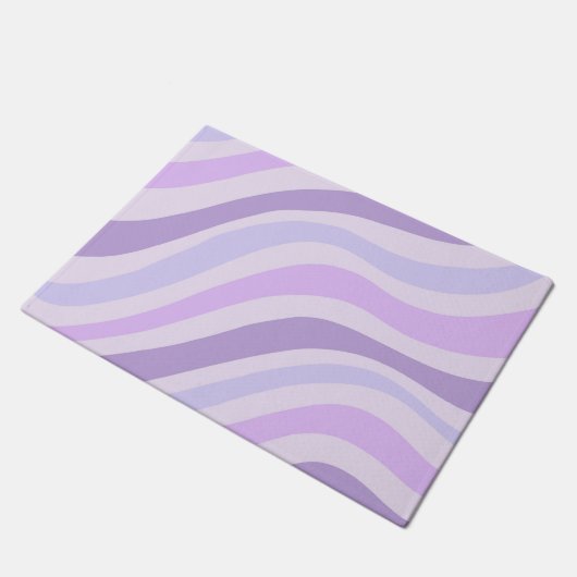 Abstracte Paarse Groovy Stripe Liquid Pattern Deurmat (Schuin)