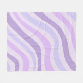 Abstracte Paarse Groovy Stripe Liquid Pattern Fleece Deken (Voorkant (Horizontaal))